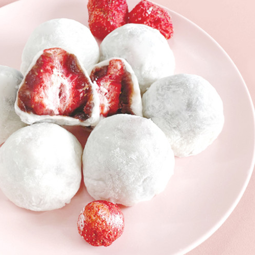 모찌모찌 동결건조 딸기 찹쌀떡 만들기 DIY / 홈베이킹 간식 디저트 홈쿠킹 키트