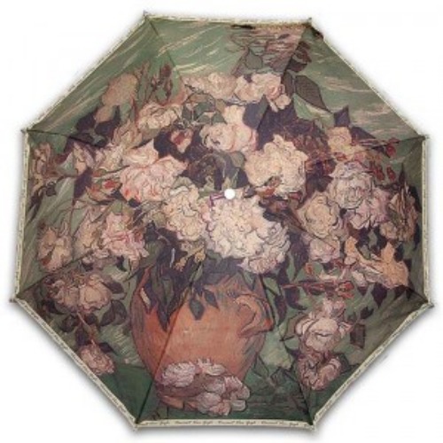 네모네 - 명화 고흐 ROSES 우산(자동우산,5단미니)