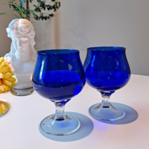 네모네 - 예쁜 와인잔 홈파티 블루 고블렛잔